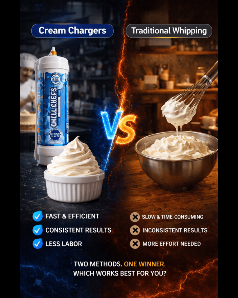 Cream Chargers vs Traditional Whipping Methods
